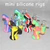 Silicone Bong Water Pipes Hookahs Silicon Oil Rigs mini bubbler bongs Hookah Free Glass Bowl nectar dabber tools dab rig