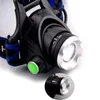 Wodoodporna reflektor XM-L T6 LED Headlamp Zoom Rechargeable 18650 Głowica baterii Light Light Latarka Ładowarka do łowienia Nocy