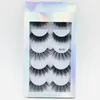 New Arrival 5 Pairs mink false eyelashes set laser packaging box handmade reusable fake lashes eye makeup accessories for women daily beauty