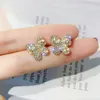 Nouveau cristal boucles d'oreilles papillon boucles d'oreilles pour les femmes 2019 fête corée bijoux en argent oorbellen