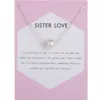 Pérola pendente gargantilha colares com declaração de cartão cor de prata ouro para moda mulheres meninas doces jóias presentes para irmã amor