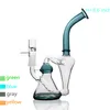 8.6 Inch glass hookah colorful thick smoking dab rigs recyler pipes with 14 mm Joint bowl