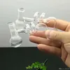 Transparante spiraalvormige T-vormige pot glas glazen glazen rokende pijp waterpijpen olie rig kommen branden