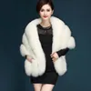 Kobiety Faux Fur Bolero Szal Bridal Winter Ciepły Włochate Futro Przylądek Kurtki Ślubne Prom 2018 Kobiece Różowe Szale Abrigo Mujer