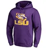 Felpa con cappuccio da uomo NCAA LSU Tigers College Football 2019 National Champions Pullover Salute to Service Sideline Therma Performance