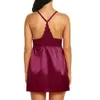 Zomer Vrouwen Nachtkleding Zijde Nighty Nightdress Sexy Lingerie Nachthemd Dame Off Schouder Nachtkleding Vrouwelijke Nacht Home Doek Jurk