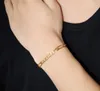 2020 Hot sale Fashion jewelry Men's Gold Bracelet 18K Gold Plated Bracelet 5mm* 18cm 19cm 20cm 21cm 22cm