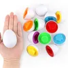 6pcs/set Simulation Egg Plastic Kitchen Food Mixed Shape Capsule Pretend Play Educational Safety Children Toys