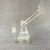 4.7Inchs Small Glass Bong Hookahs Water Pipes 2Layer Honeycomb Perc Heady Oil Rigs with Bowl Shisha