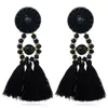 Boho Beads Brand Long Tassel Drop Dangle Earring for Women Summer Vintage Ethnic Statement Fashion Jewelry Wedding Gift