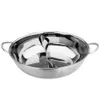 LanLan 34cm Pentola per anatra mandarina in acciaio inossidabile 2 Grip 2 Taste Hot Pot Kitchen Cooking Tool -35 T200523