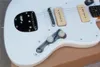 Chitarra elettrica bianca di fabbrica con battipenna acrilico Tastiera in palissandro Hardware cromato Pickup P90 può essere personalizzato1511899