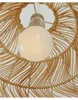 الروطان المنسوجة قلادة مصباح الصينية الشمال الفن الريفية ديكو الإضاءة مطعم أنوار المطبخ شنقا كافيه قلادة ضوء مصباح