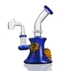 Fumer des narguilés Pipe huile dab rig Glass Beaker Bong Banger Herb Slide carb Cap dabber Heady petit barboteur tuyau de brûleur à mazout en verre