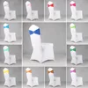 Kolorowe Sashes Bow krzesło Sastes Satin Wedding Chair Sashes Bow wiązana do dekoracji z klamrą do weselnych Akcesoria imprezowe