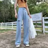 Jeans mulheres verão vintage mulher longo calças cowboy fêmea solta streetwear borboleta cintura alta cintura jean