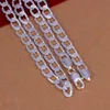 Bijoux en argent de 12MM de largeur, chaîne cubaine à la mode pour hommes et femmes, fouets de Style Hip Hop, bijoux de fête, cadeau 7078090, nouvelle collection