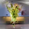 Creative Large Nepenthes Chandelier Indoor Miscellaneous Hand Blown Glass Foliage Chandelier for Entrance Halls Reception Areas