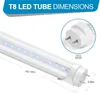 Estoque em US + 4 pés levou tubo 22W 28W ilumina 1.200 milímetros quatro pés SMD2835 96pcs / 192pcs Super Bright LED bulbos fluorescentes AC85-265V UL