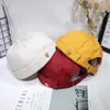 Erkekler Kadın Skullcap Sailor Kapak Yaprak Perçin Nakış Sıcak Rulo Kuffe Kepi Sebeksiz Şapka Düz Renk Ayarlanabilir Pamuk Hats195s