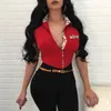 Mode 2018 Lente Zomer Vrouwen Gestreepte Blouse Shirt Sexy Korte Mouw Zwart Jobs Blouses Casual Dames Tops blusas1