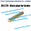 351.774 Agie Blast tubo freno per macchine taglio filo Agie AC 150,AC 170,AC 200,AC 250,AC 270,AC SPRINT 351.774.5 edm Freno tubo soffiante