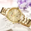 Curren Top Luxe Merk Vrouwen Kalender Quartz Horloges Dames Rvs Rose Gold Watch Vrouw Polshorloge Relogio Feminino 210517