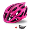 Professional Road Mountain Bike Helmet with Glasses Ultralight DH MTB All-terrain Bicycle Helmet Sports Riding Cycling