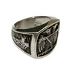 High Quality 316 stainless steel 32 degree Scottish Rite Freemason masonic ring eagle wings down 32nd 14 degree Yod rings jewelry