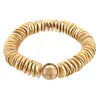 Spring Chain Armband Copper Natuursteen Armbanden Bohemen De Madera Pulseira Estrela de Cinco Elastic Perles