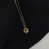 Personlighet 14K Gold Pendant Halsband Fashion Full Zircon Women Chain Night Club Party Simple Necklace For Gift4515803