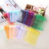 100pcslot 9 rozmiarów Organza Wrap Wrap Bagryds Torba