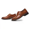 Gran oferta-2020 nuevos zapatos Brogues de cuero genuino de alta calidad para hombres, zapatos Oxford con cordones para hombres de negocios, zapatos de vestir para hombres