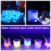 6cm LED Bottle Stickers Coasters Light 4LEDs 3M Sticker Flashing led lights For Holiday Party Bar Home Party Use