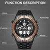 Relij Hombre Goldenhour Mężczyźni Watch Quarzt Digital Sport Watch Mężczyźni Erkek Kol Saati Fashion Fashion Outdoor WIDZIE ZEWIEDZIE LUMINY CLOCK1564