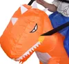 GRATUITO Tamanho Fantasia Equitação Dinossauro Traje Adulto Roupas Infláveis ​​Halloween Festa de Natal Carnaval Poliéster Mascot Trajes Terno