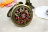 Mini Pocket Retro Vintage Style Butterfly/flower/Peacock Makeup Cosmetic Pocket Compact Stainless Mirror SN3980