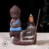 Lotus Backflow Buddhist Kadzidło Little Monk Comber Ceramiczny Backflow Kadzidło Uchwyt Palnik Aromaterapia Dym Backflow Stick Kadzidło Uchwyt