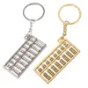 Boulier chinois porte-clés mathématiques pendentif accessoires porte-clés créatif en acier inoxydable porte-clés