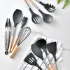 11PCS Silicone Kitchenware Non-stick Cookware Cooking Tool Spatula Ladle Egg Beaters Shovel Spoon Soup Kitchen Utensils Set