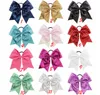 Duże Bowknot Jojo Bows Girls Hair Spin Girls Barrettes Rainbow Paillette Design Girl Hair Clips and Ropes Bowknot 8 -calowe włosy AC6327271