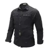 Mens Fashion Rapel Casual Men Autumn Nieuwe Slim Fit lange mouw shirt mannelijke Aziatische maat M-4XL