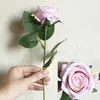 Único elegante belas flores artificiais rosa simulação flanela flores buquê casa decoração casamento da festa de dezembro DA128