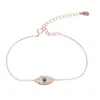 Wholesale- sterling silver evil eye bracelet Gold plated micro pave cz eye high quality turkish jewelry