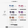 Denisa Square Rimless zonnebril Dames 2019 Summer Red Glasses Mode Luxe merk Zonnebril voor mannen UV400 ZONNEBRIL G186008009819