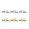 50pcs/Los 15x9.5mm Edelstahl Pentagramm Charme Double Hole Star Anhänger Zauber für DIY -Armband Making Accessoires Pentagramm Charme