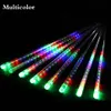 New Year 20cm 30cm 50cm Outdoor Meteor Shower Rain 8 Tubes LED String Lights Waterproof For Christmas Wedding Party Decoration