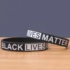 Je ne peux pas respirer Bracelet en silicone Black Power Black Lives Matter Ring Bracelet Bracelet pour les fournitures de fête FY9129