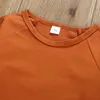 Miúdos Roupas Bebê Sólido Sólido Manga Longa Conjuntos Criança Camiseta Calças Ternos Autumn Algodão Aquecedor Top Calças Casuais Conjunto de Roupas Casuais PY717