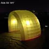 Lampadina a led colorata gigante che cambia la tenda gonfiabile per DJ/bar con mezza cupola per feste in giardino